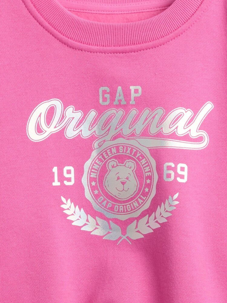 Gap Pink Vintage Soft Logo Sweatshirt (6mths-5yrs) - Image 3 of 3