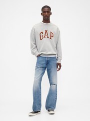 Gap Grey Oversized Heavyweight Logo Sweatshirt - Image 3 of 4