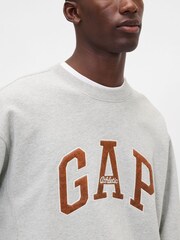 Gap Grey Oversized Heavyweight Logo Sweatshirt - Image 4 of 4