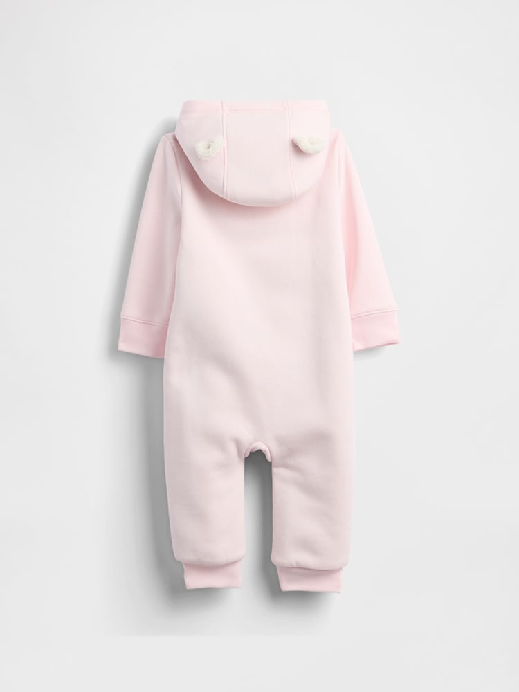 Gap Pink Logo Sherpa One-Piece (Newborn-24mths) (0-24mths) - Image 1 of 3 Gap Pink Logo Sherpa One-Piece (Newborn-24mths) (0-24mths) - Image 1 of 3