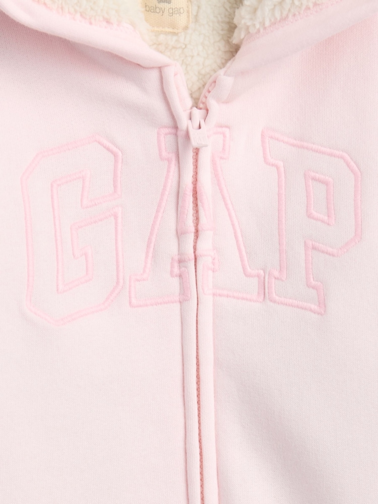 Gap Pink Logo Sherpa One-Piece (Newborn-24mths) (0-24mths) - Image 3 of 3