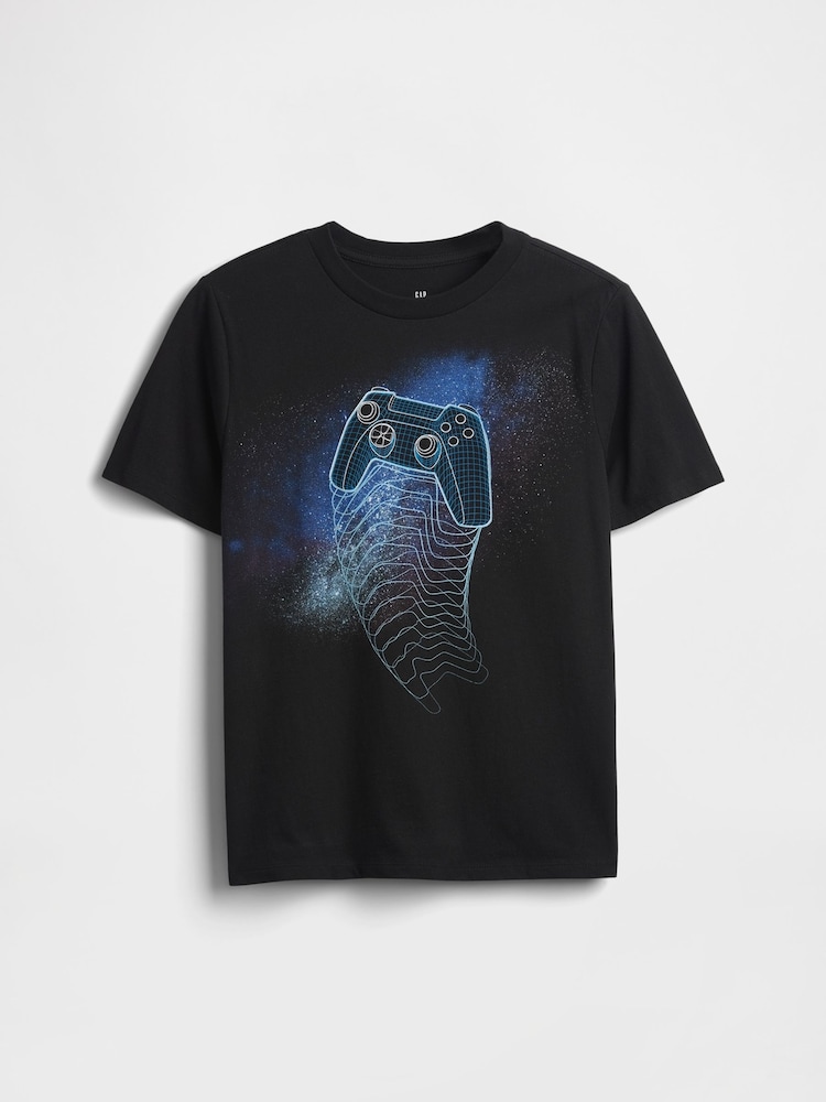 Gap Black Graphic T-Shirt (4-13yrs) (4-13yrs) - Image 1 of 2