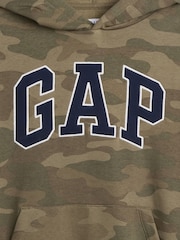 Gap Khaki/Green Relaxed Logo Camo Hoodie (4-13yrs) (4-13yrs) - Image 3 of 3