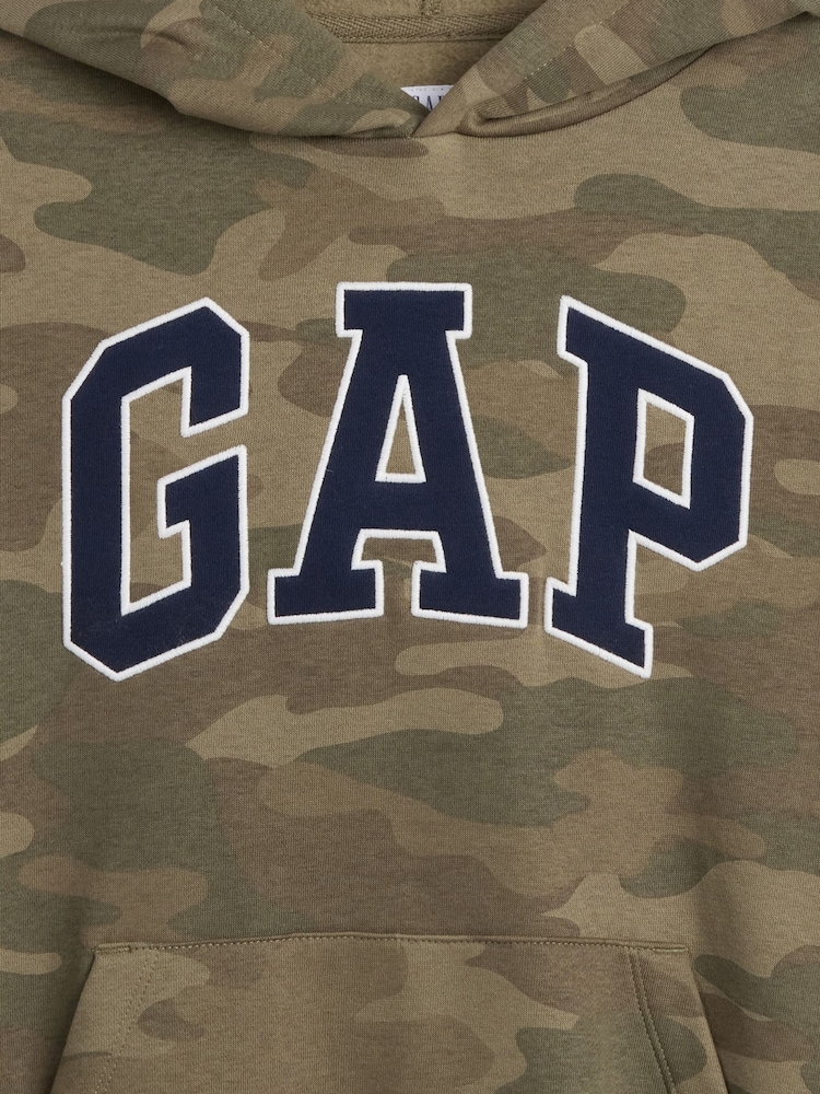 Gap Khaki/Green Relaxed Logo Camo Hoodie (4-13yrs) (4-13yrs) - Image 3 of 3