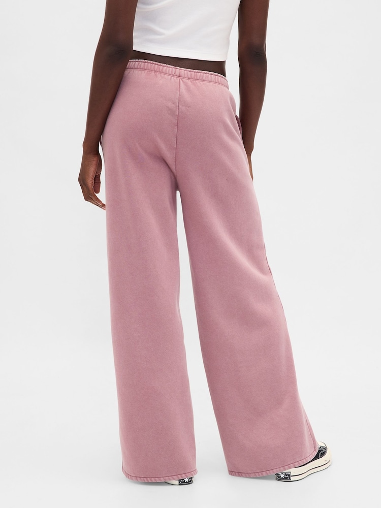 Rosa rubor - Pantalones de chándal baggy de pernera ancha suaves vintage de Gap - Imagen 2 de 5