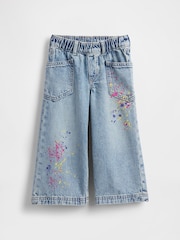 Gap Blue Pull On Baggy Wide-Leg Jeans (6mths-5yrs) (6mths-5yrs) - Image 1 of 2