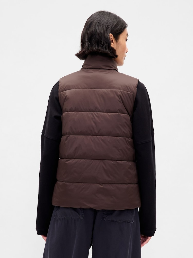 Gap Brown Cold Control Puffer Vest - Image 2 of 4