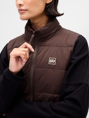 Gap Brown Cold Control Puffer Vest - Image 4 of 4