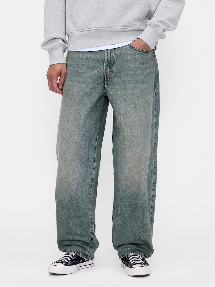 Gap Washed Blue Baggy Jeans - Image 1 of 5