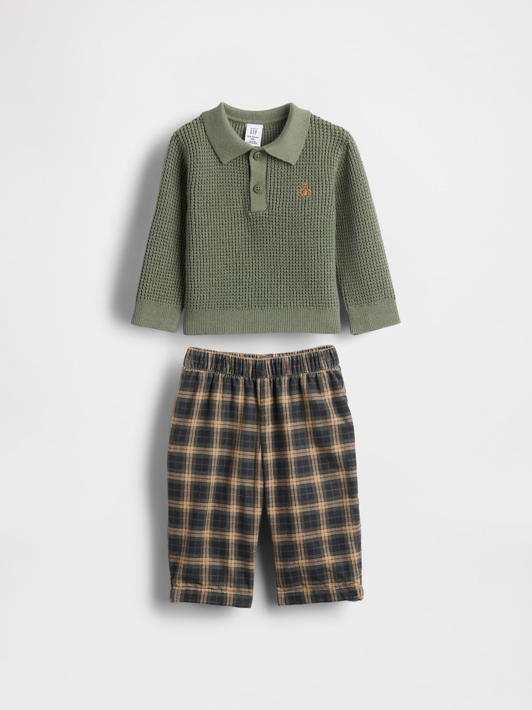 Buy Gap Multi Waffle Polo Outfit Set (Newborn-24Mths) (0-24mths 