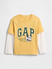 Gap Yellow Graphic Crew Neck Short Sleeve T-Shirt (6mths-5yrs) (6mths-5yrs) - Image 1 of 3
