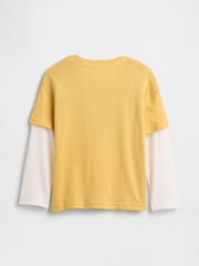 Gap Yellow Graphic Crew Neck Short Sleeve T-Shirt (6mths-5yrs) (6mths-5yrs) - Image 2 of 3