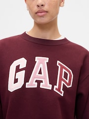 Gap Red Relaxed Logo Sweatshirt - Image 6 of 7