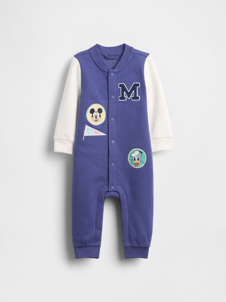 Gap Blue/White Disney Baby VintageSoft Varsity One-Piece (Newborn-24mths) (0-24mths) - Image 1 of 4