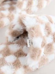 Green/White Checked Slider Slippers - Image 8 of 8