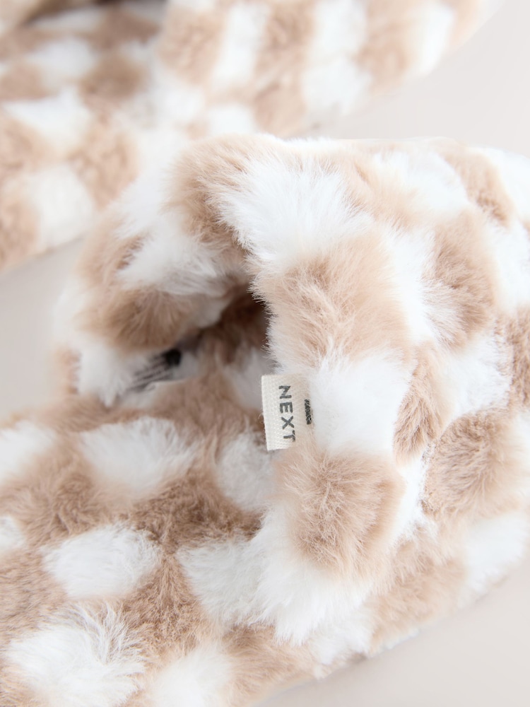 Green/White Checked Slider Slippers - Image 8 of 8