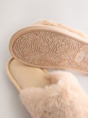 Yellow Faux Fur Sider Slippers - Image 7 of 7
