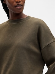 Gap Green VintageSoft Wedge crew neck Sweatshirt - Image 4 of 4