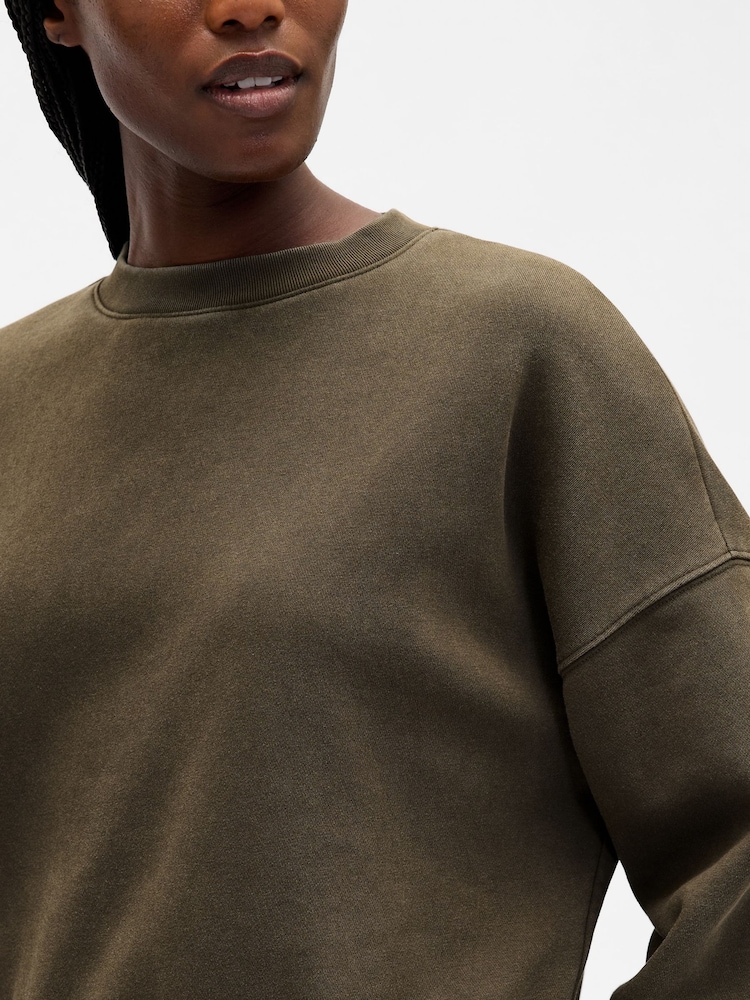 Gap Green VintageSoft Wedge crew neck Sweatshirt - Image 4 of 4