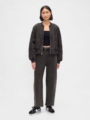 Gap Black Heavyweight French Terry Barrel Joggers - Image 4 of 5