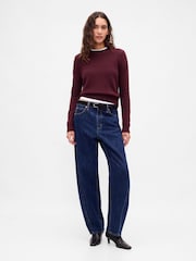 Gap Red Soft Touch Crew Neck Jumper - Image 3 of 4