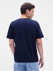 Gap Blue Everyday Soft Relaxed Graphic T-Shirt - Image 2 of 4