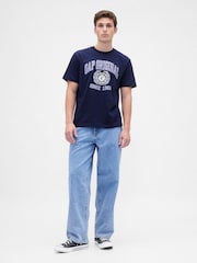 Gap Blue Everyday Soft Relaxed Graphic T-Shirt - Image 3 of 4