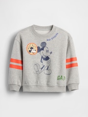Gap Grey Mickey Mouse Disney Vintage Soft Sweatshirt (6mths-5yrs) (6mths-5yrs) - Image 1 of 2