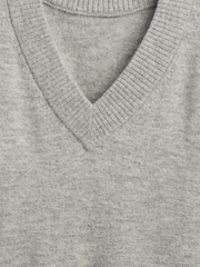 Gap Light Grey V-Neck Sweatshirt - Image 5 of 5