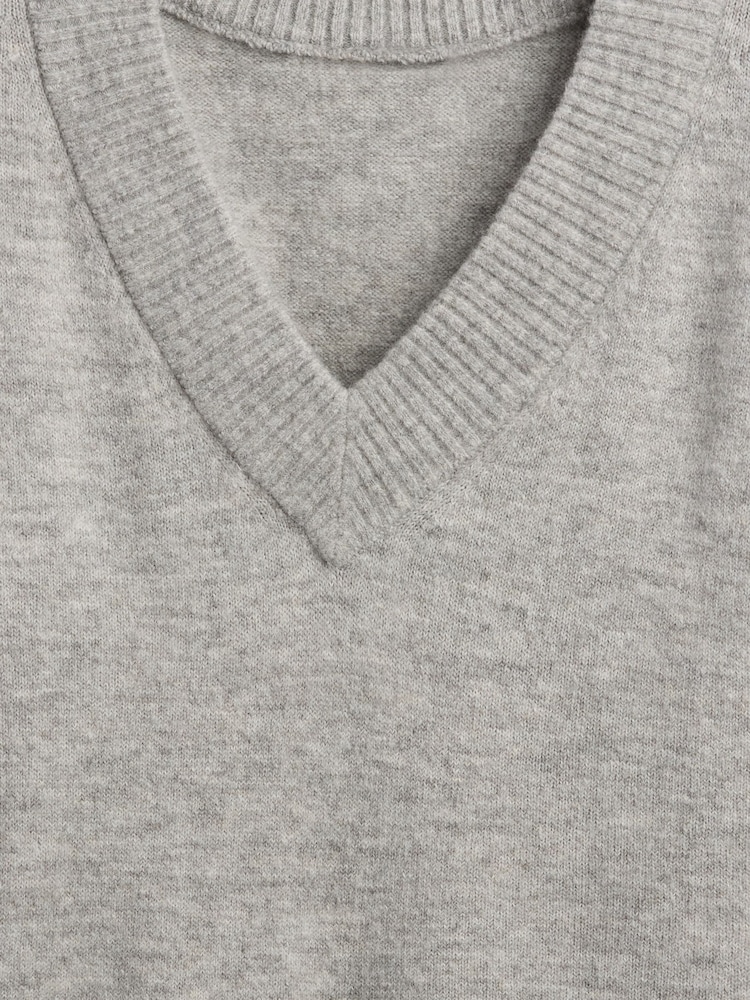 Gap Light Grey V-Neck Sweatshirt - Image 5 of 5