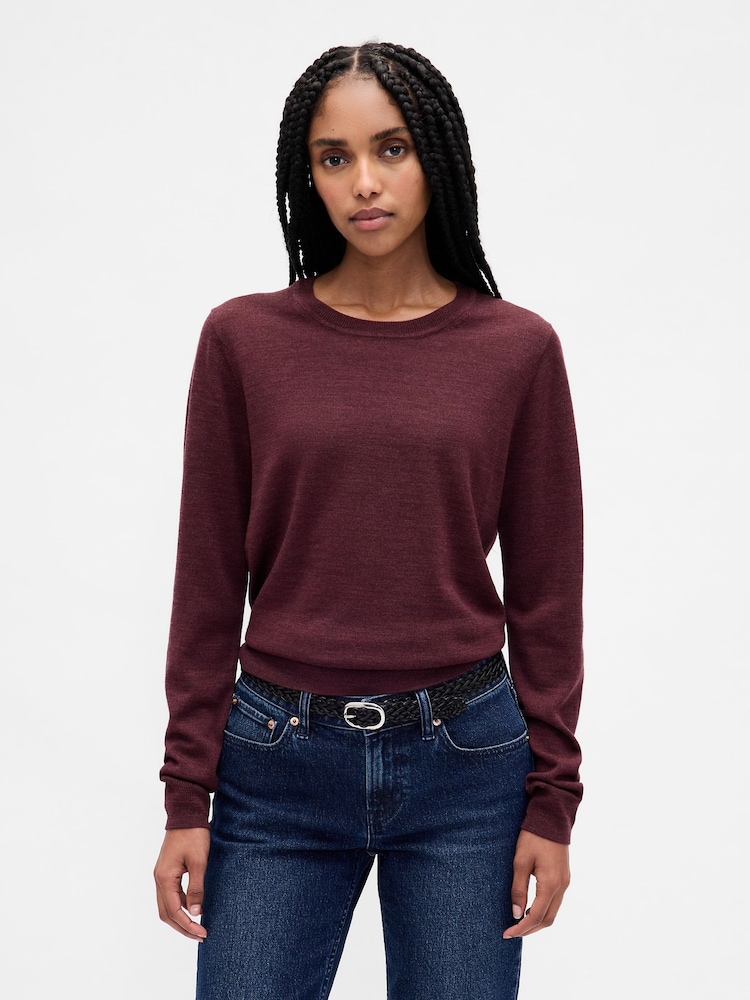 Gap Red Merino Crew Neck Sweatshirt - Image 1 of 4