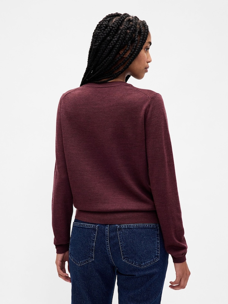 Gap Red Merino Crew Neck Sweatshirt - Image 2 of 4