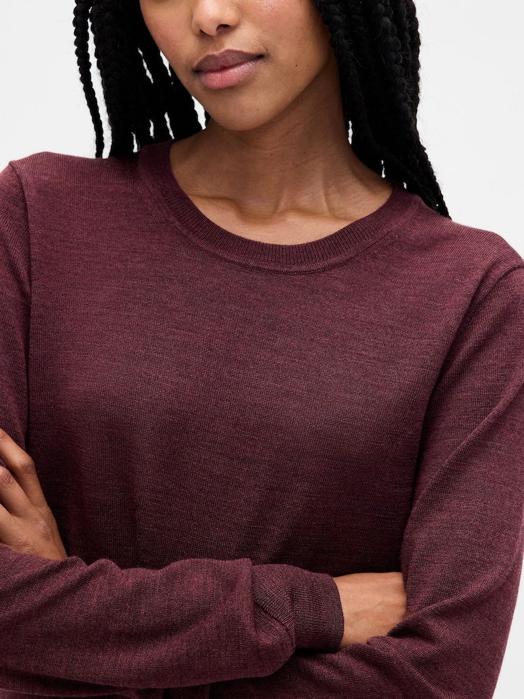Gap Red Merino Crew Neck Sweatshirt - Image 4 of 4
