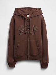 Gap Brown Heritage Zip Up Hoodie - Image 5 of 5