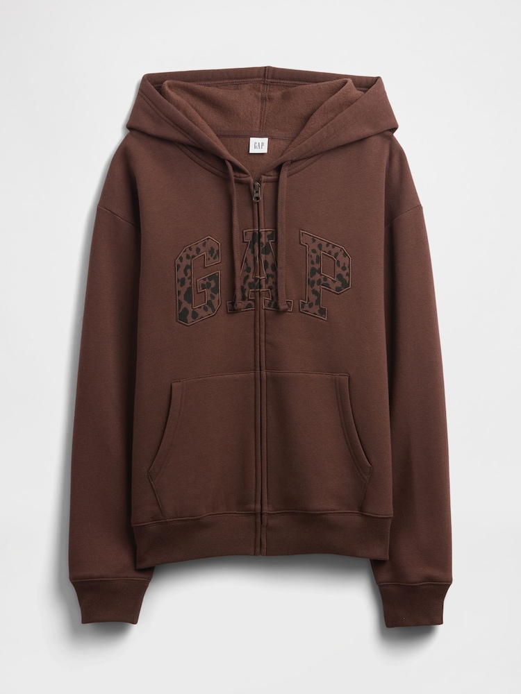 Gap Brown Heritage Zip Up Hoodie - Image 5 of 5