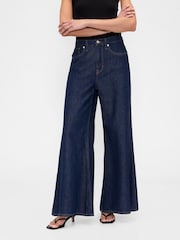 Gap Dark Wash Blue Ultra Soft Pull On Baggy Jeans - Image 1 of 7