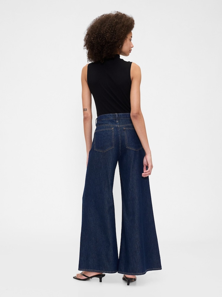 Gap Dark Wash Blue Ultra Soft Pull On Baggy Jeans - Image 2 of 7