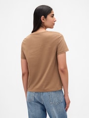 Gap Brown Cotton VintageSoft T-Shirt - Image 2 of 4