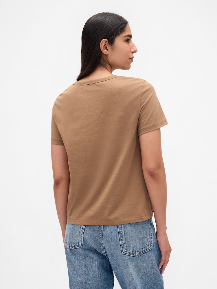 Gap Brown Cotton VintageSoft T-Shirt - Image 2 of 4