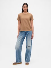 Gap Brown Cotton VintageSoft T-Shirt - Image 3 of 4