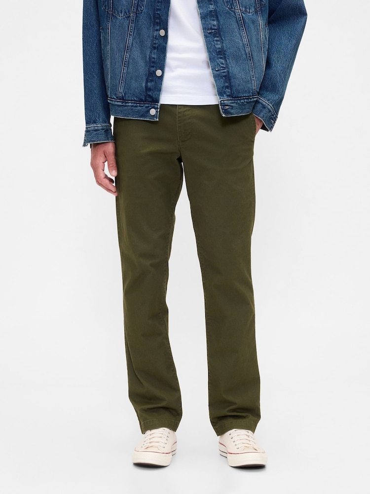 Gap Green Essential Chinos in Straight Fit - Image 1 of 6