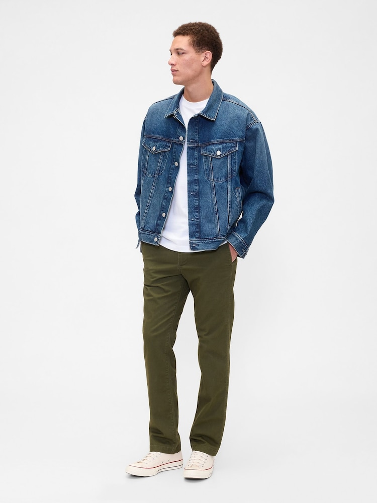 Gap Green Essential Chinos in Straight Fit - Image 2 of 6