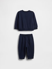 Gap Navy Baby Vintage Soft Varsity Logo Sweat Set (Newborn-24mths) (0-24mths) - Image 2 of 3