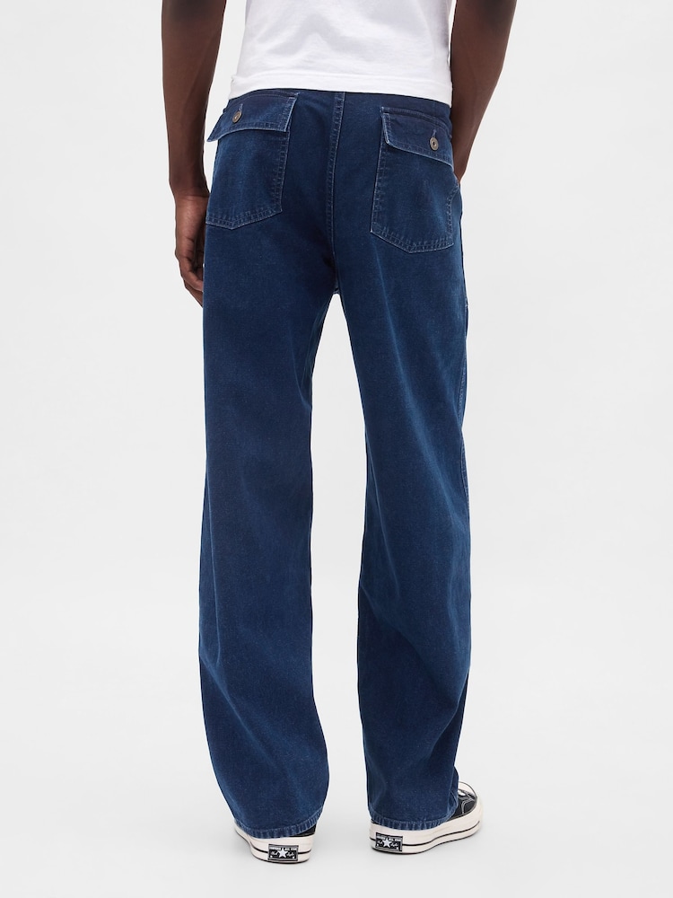 Gap Blue Canvas Baggy Trouser Jeans - Image 2 of 5