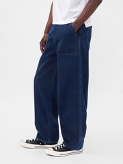 Gap Blue Canvas Baggy Trouser Jeans - Image 3 of 5