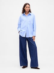Gap Blue Cotton Oxford Big Shirt - Image 3 of 4