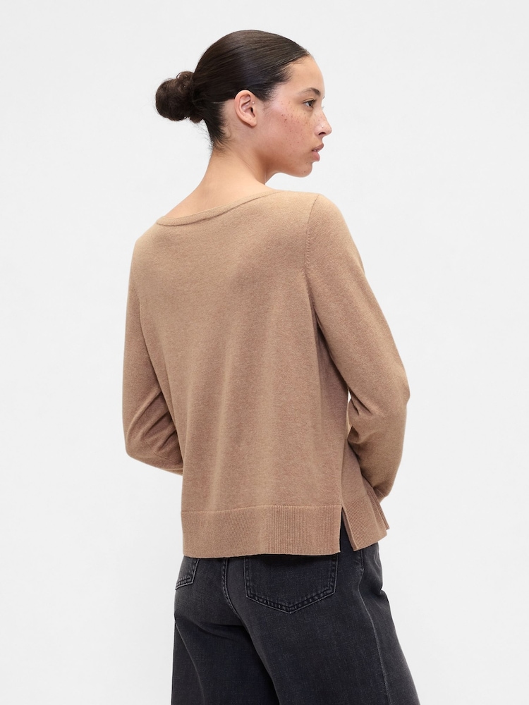 Gap Brown Bella Boat Neck Jumper - Image 2 of 5