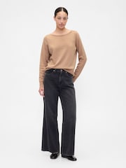 Gap Brown Bella Boat Neck Jumper - Image 3 of 5
