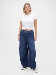 Gap High Waisted UltraSoft Crossover Horseshoe Jeans - Bild 5 von 6