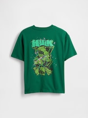 Gap Green Marvel Relaxed Graphic T-Shirt (4-13yrs) - Image 2 of 6